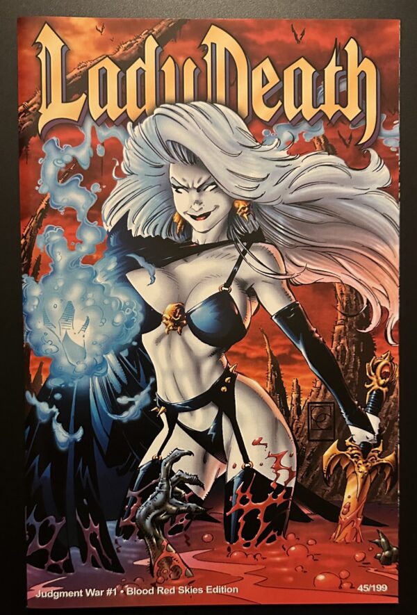 LADY DEATH - JUDGMENT WAR #1 - BLOOD SKIES EDITION - COVER BY CAPULLO & JENSEN