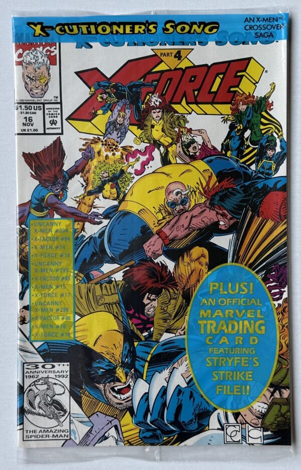 X-FORCE - ISSUE #16 - COVER BY GREG CAPULLO - ISSUE #16 IN FACTORY SEALED PLASTIC