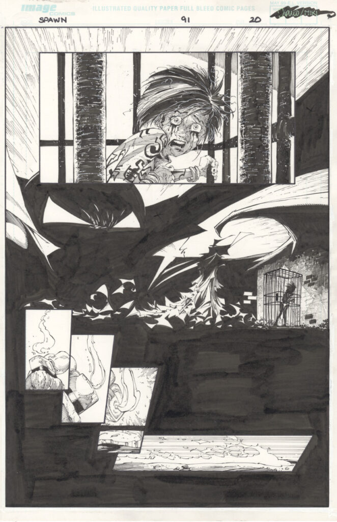 SPAWN – ISSUE 91 – PAGE #20 – ORIGINAL ART PAGE – Capullo Art