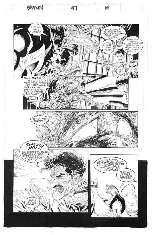 SPAWN - ISSUE 47 - PAGE # 14 - ORIGINAL ART PAGE