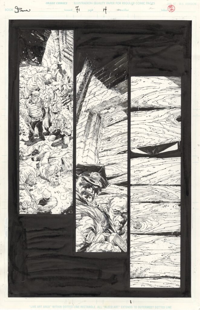 SPAWN – ISSUE 71 – PAGE # 14 – ORIGNAL ART PAGE – Capullo Art