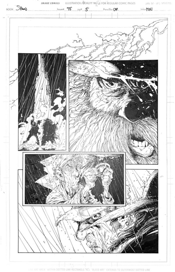 SPAWN - ISSUE 75 - PAGE # 5 - ORIGINAL ART PAGE