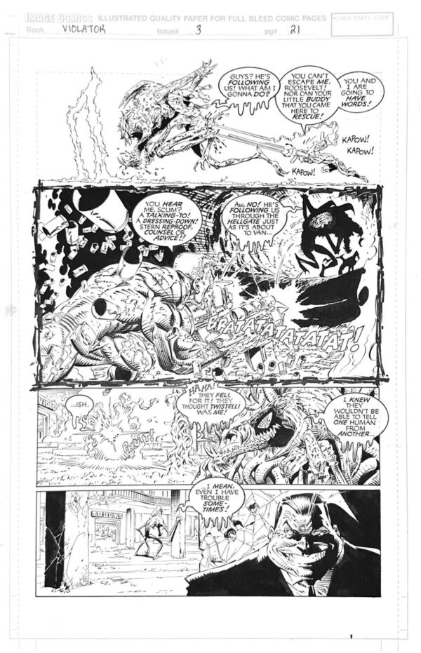 VIOLATOR - ISSUE 3 - PAGE # 21 - ORIGINAL ART PAGE