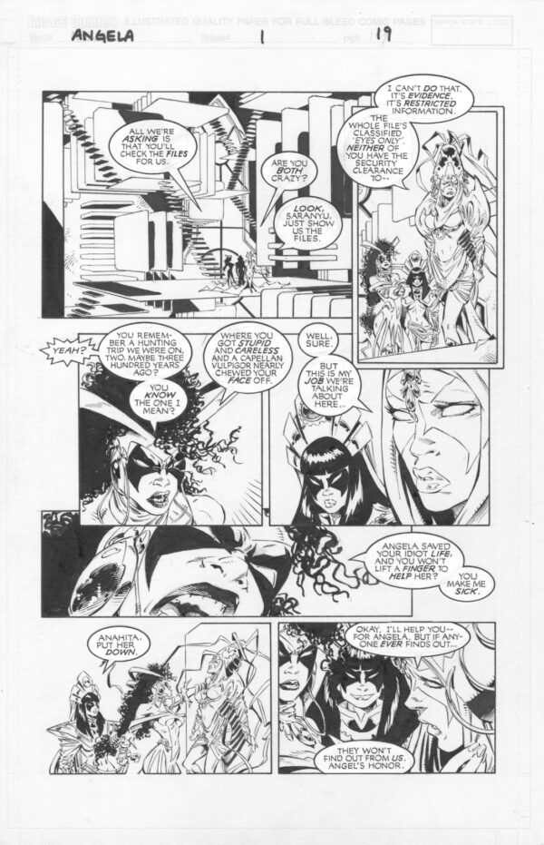 ANGELA - ISSUE 1 - PAGE # 19 - ORIGINAL ART PAGE