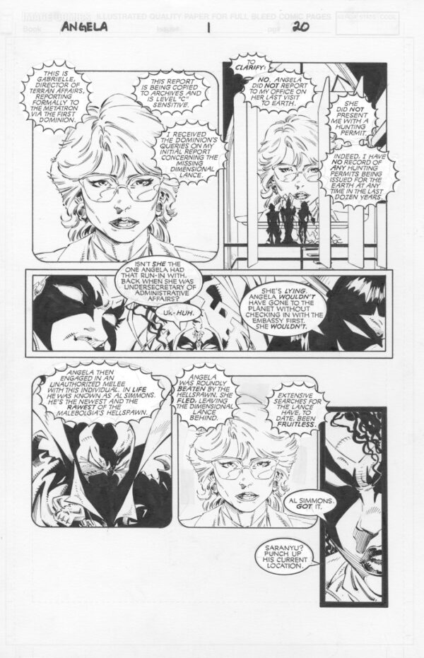 ANGELA - ISSUE 1 - PAGE # 20 - ORIGINAL ART PAGE